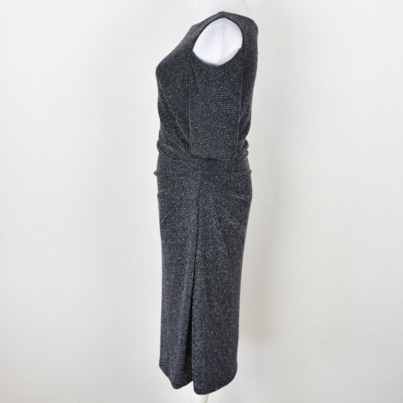 Lauren Ralph Lauren Cold Shoulder Metallic Sheath Dress - 10 - Picture 4 of 8